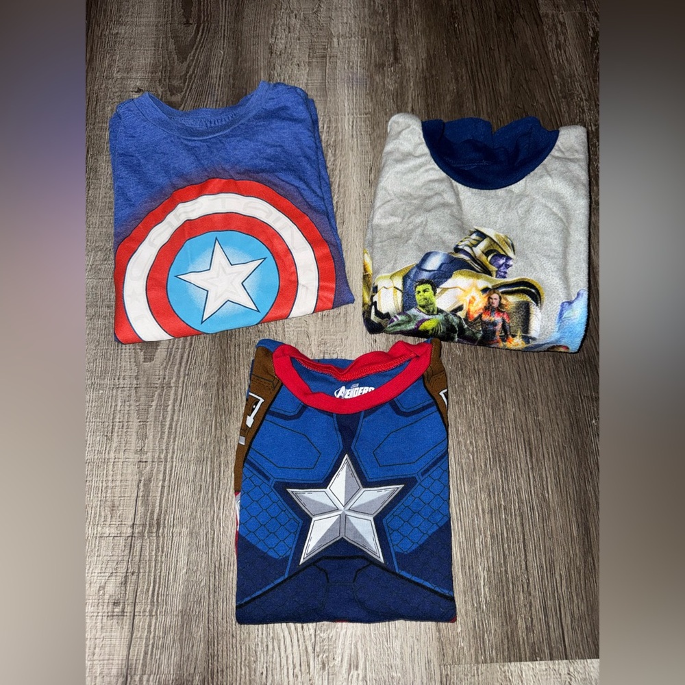 Marvel Boys SuperHero Sleep Shirt Bundle Size 8